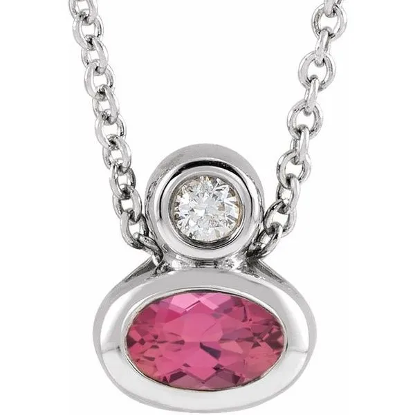 Bezel-Set Necklace or Slide Pendant J. Meredith Jewelers Delafield, WI