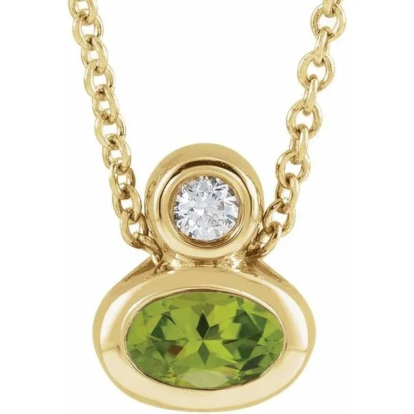 Bezel-Set Necklace or Slide Pendant J. Meredith Jewelers Delafield, WI