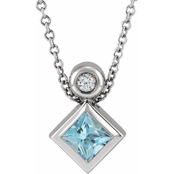 Bezel-Set Necklace or Slide Pendant Delfine's Jewelry Charleston, WV