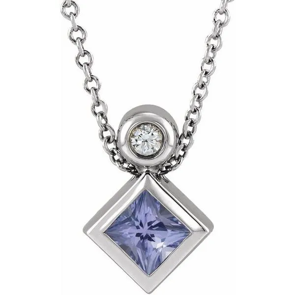 Bezel-Set Necklace or Slide Pendant Rick's Jewelers California, MD