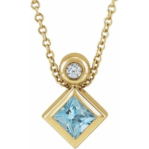 Bezel-Set Necklace or Slide Pendant Cherry Street Jewelers Tulsa, OK