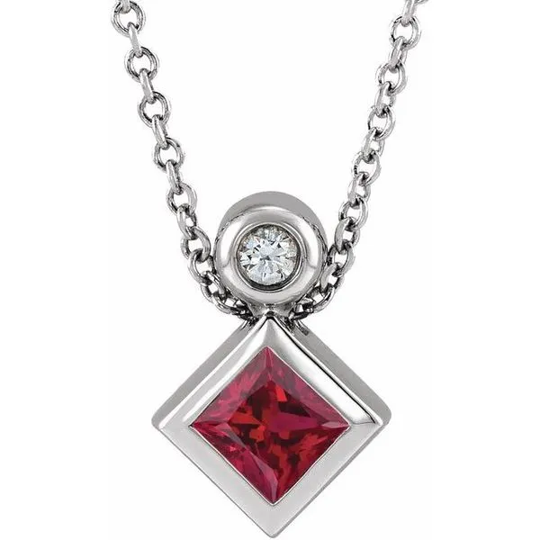 Bezel-Set Necklace or Slide Pendant Rick's Jewelers California, MD