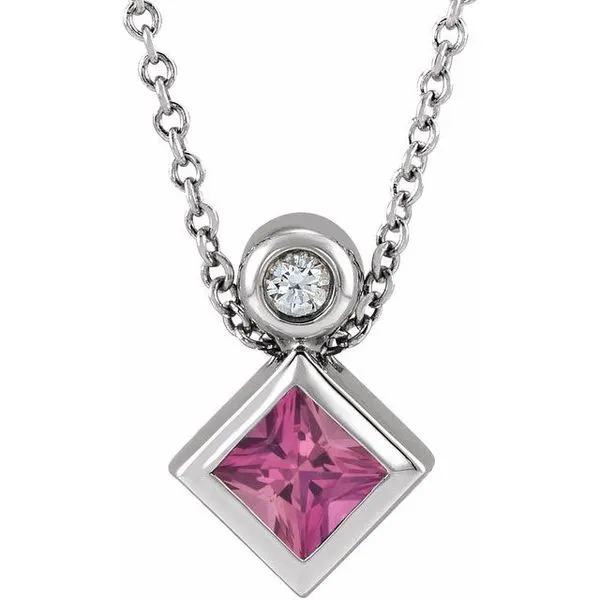 Bezel-Set Necklace or Slide Pendant James & Williams Jewelers Berwyn, IL