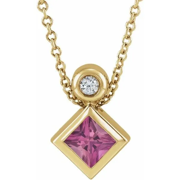 Bezel-Set Necklace or Slide Pendant Cherry Street Jewelers Tulsa, OK