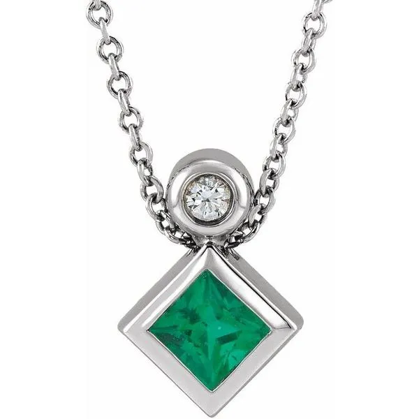 Bezel-Set Necklace or Slide Pendant Rick's Jewelers California, MD