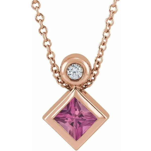 Bezel-Set Necklace or Slide Pendant Cherry Street Jewelers Tulsa, OK