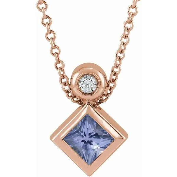 Bezel-Set Necklace or Slide Pendant James & Williams Jewelers Berwyn, IL