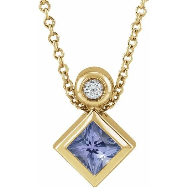 Bezel-Set Necklace or Slide Pendant Cherry Street Jewelers Tulsa, OK