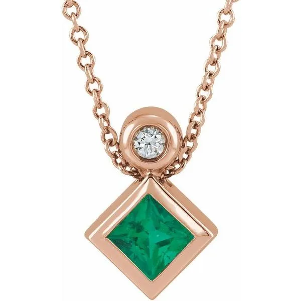 Bezel-Set Necklace or Slide Pendant Cherry Street Jewelers Tulsa, OK