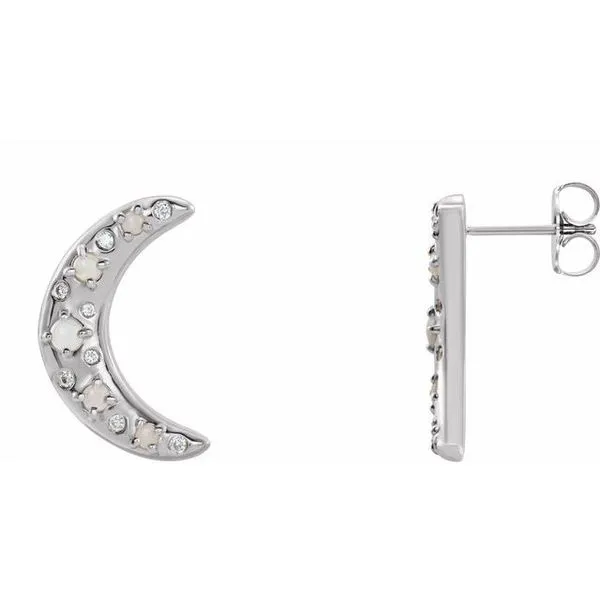 Crescent Moon Earrings Long Jewelers Chesapeake, VA
