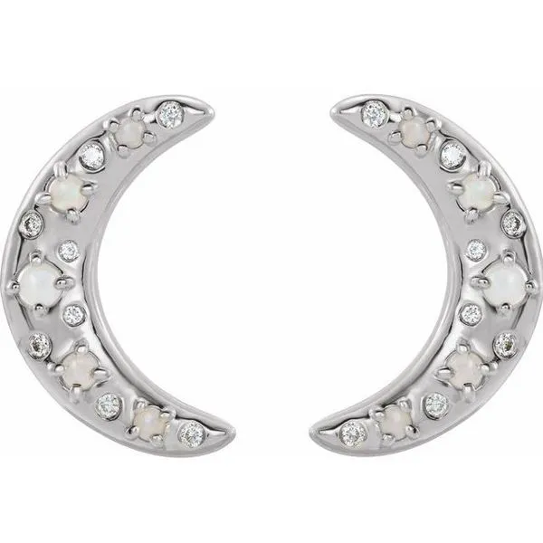 Crescent Moon Earrings Image 2 Rebel Diamonds New Hampton, IA