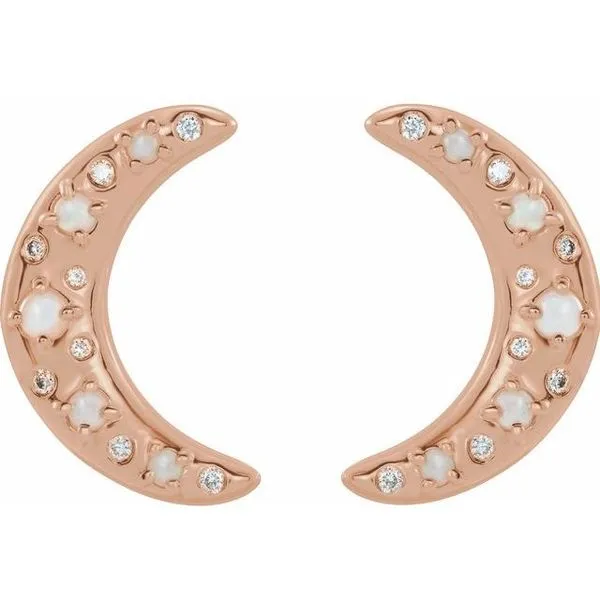 Crescent Moon Earrings Image 2 Milan's Jewelry Inc Sarasota, FL