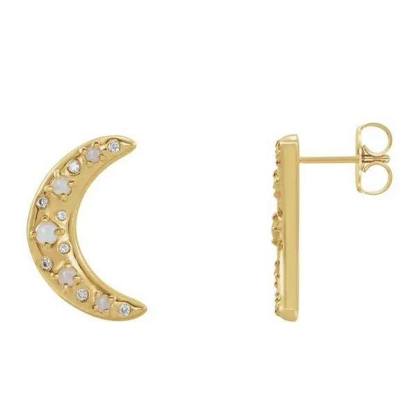 Crescent Moon Earrings Long Jewelers Chesapeake, VA