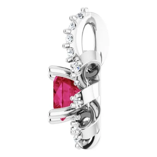 Halo-Style Pendant Image 3 James & Williams Jewelers Berwyn, IL