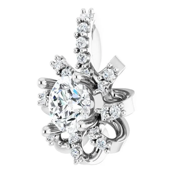 Halo-Style Pendant Image 2 James & Williams Jewelers Berwyn, IL