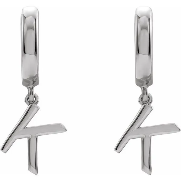 Initial Huggie Earrings Image 3 Clater Jewelers Louisville, KY