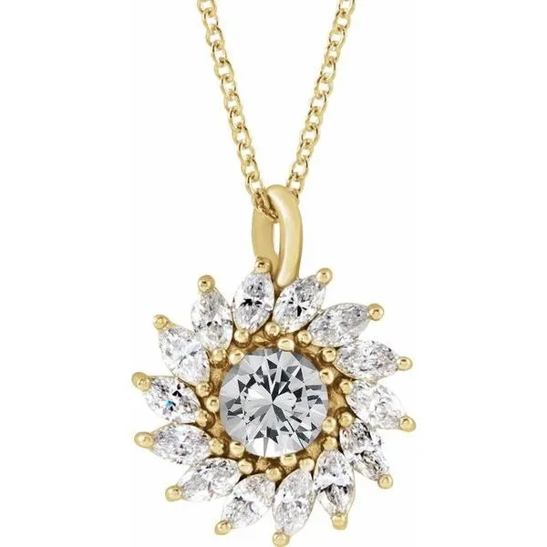Halo-Style Necklace Woelk's House of Diamonds Russell, KS