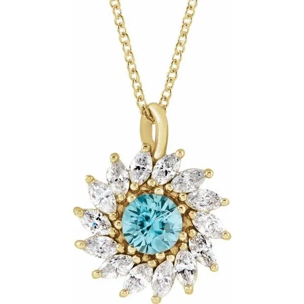 Halo-Style Necklace Woelk's House of Diamonds Russell, KS