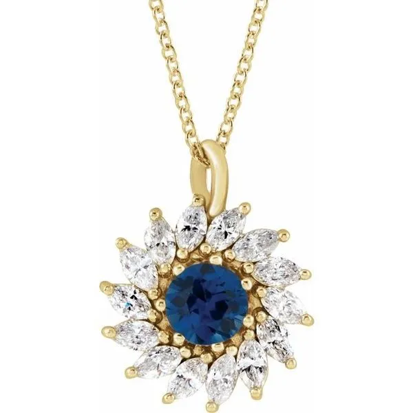 Halo-Style Necklace Cherry Street Jewelers Tulsa, OK