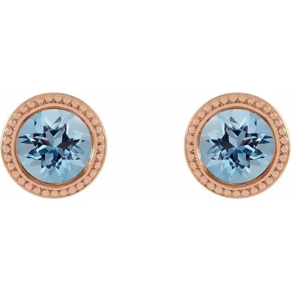 Round Bezel-Set Stud Earrings Image 2 Rasmussen Jewelers Spanish Fork, UT
