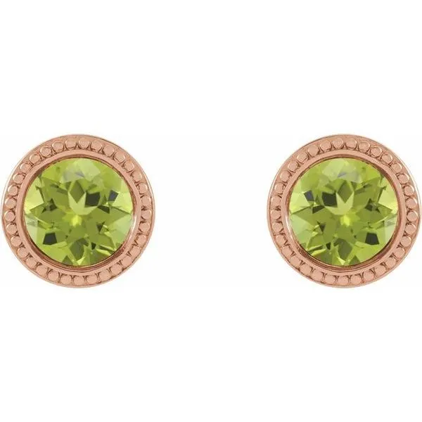 Round Bezel-Set Stud Earrings Image 2 Cherry Street Jewelers Tulsa, OK