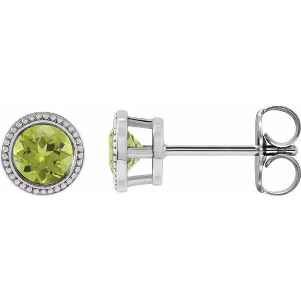 Round Bezel-Set Stud Earrings J. Meredith Jewelers Delafield, WI