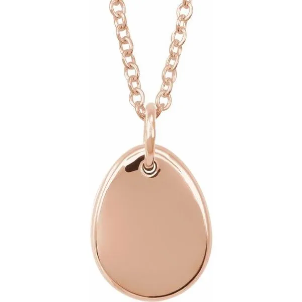 Engravable Accented Necklace Image 3 Hopman Jewelers Elkhart, IN