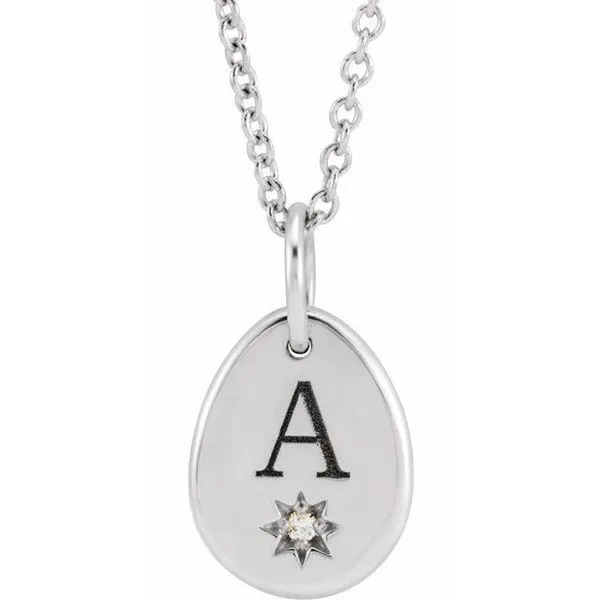 Engravable Accented Necklace Image 4 Rasmussen Jewelers Spanish Fork, UT