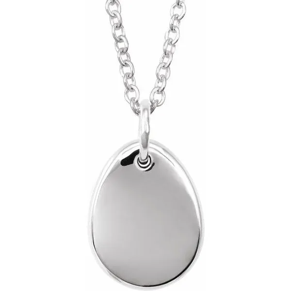 Engravable Accented Necklace Image 3 Hopman Jewelers Elkhart, IN