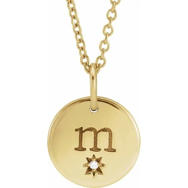 Engravable Accented Necklace Image 4 James & Williams Jewelers Berwyn, IL