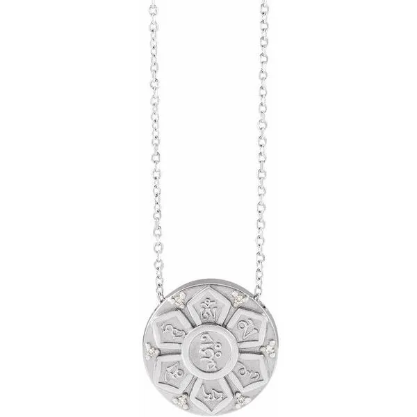 Accented Mantra Necklace Hopman Jewelers Elkhart, IN