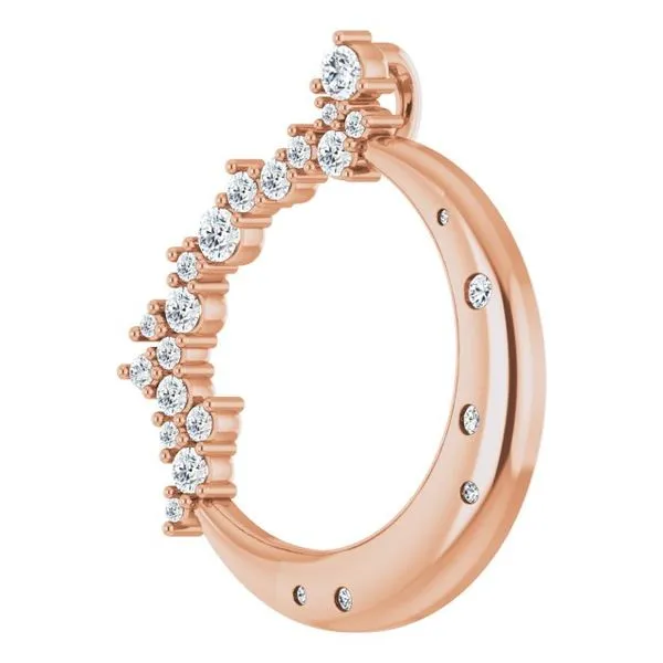 Crescent Moon Pendant Image 2 Austin's Fine Diamonds & Jewelry Lyndhurst, NJ