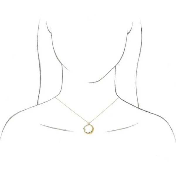 Crescent Moon Pendant Image 4 Austin's Fine Diamonds & Jewelry Lyndhurst, NJ