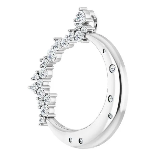 Crescent Moon Pendant Image 2 Comstock Jewelers Edmonds, WA