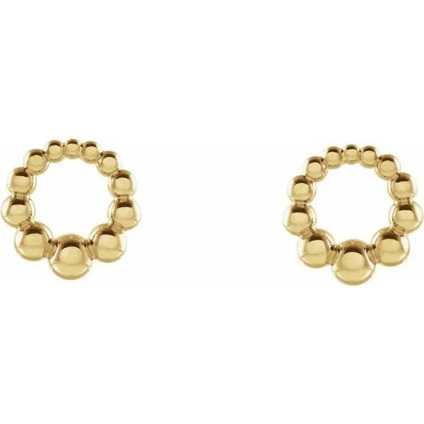 Beaded Circle Earrings Image 2 James & Williams Jewelers Berwyn, IL
