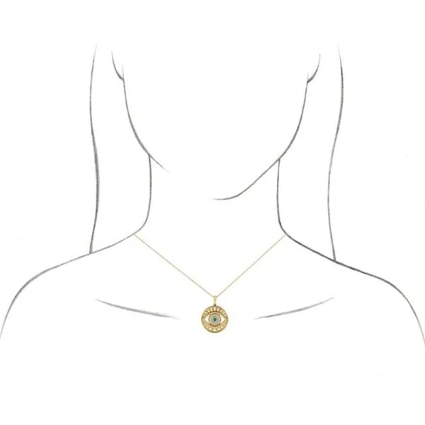 Accented Evil Eye Necklace Image 3 D'Errico Jewelry Scarsdale, NY