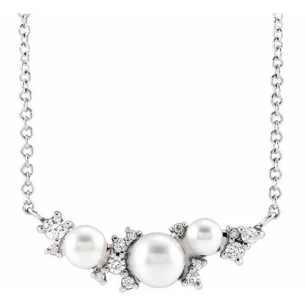 Accented Pearl Necklace D'Errico Jewelry Scarsdale, NY