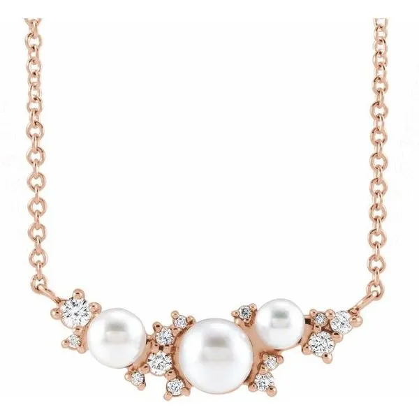 Accented Pearl Necklace D'Errico Jewelry Scarsdale, NY