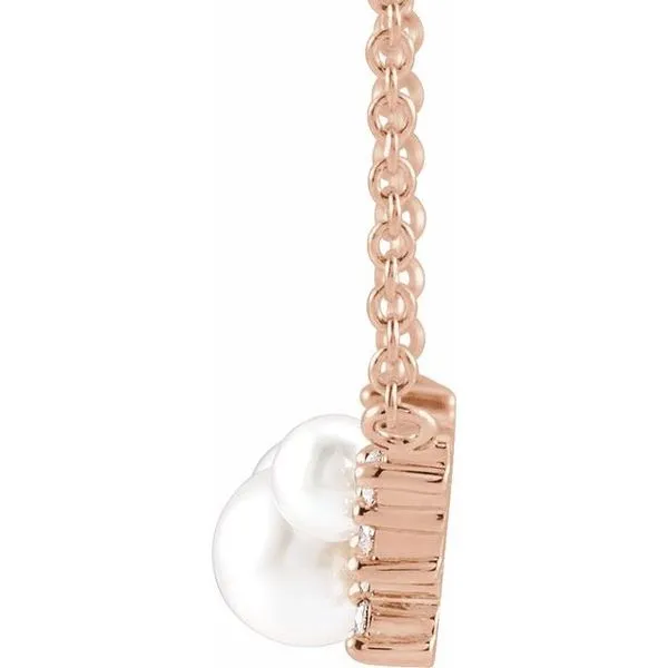 Accented Pearl Necklace Image 2 Michael's Jewelry North Wilkesboro, NC