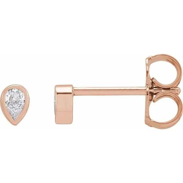 Pear Bezel-Set Stud Earrings J. Meredith Jewelers Delafield, WI