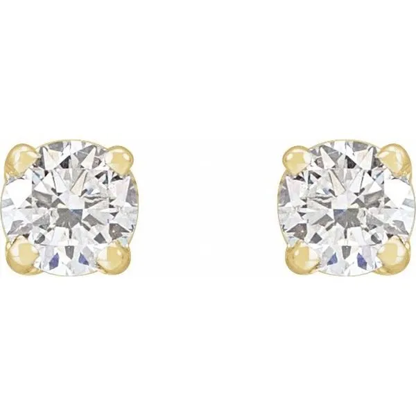Round 4-Prong Stud Earrings Image 2 J. Meredith Jewelers Delafield, WI