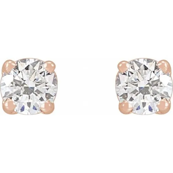 Round 4-Prong Stud Earrings Image 2 James & Williams Jewelers Berwyn, IL