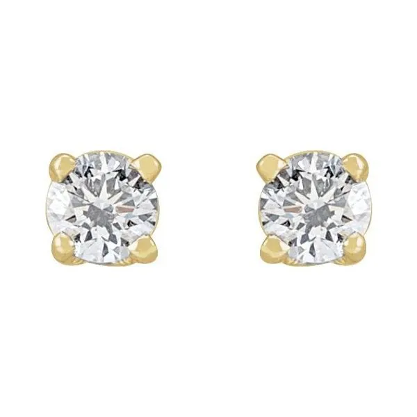 Round 4-Prong Stud Earrings Image 2 Long Jewelers Chesapeake, VA