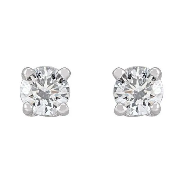 Round 4-Prong Stud Earrings Image 2 James & Williams Jewelers Berwyn, IL
