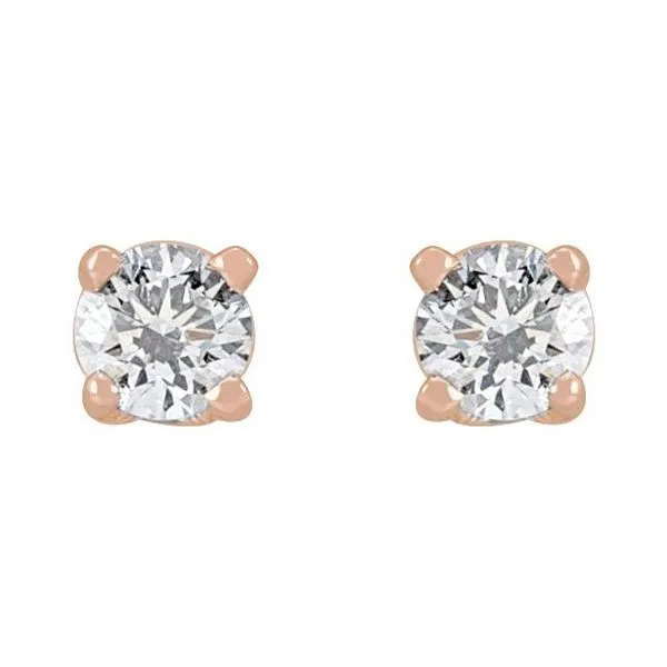 Round 4-Prong Stud Earrings Image 2 James & Williams Jewelers Berwyn, IL