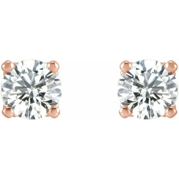 Round 4-Prong Stud Earrings Image 2 J. Meredith Jewelers Delafield, WI