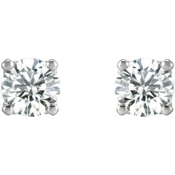 Round 4-Prong Stud Earrings Image 2 James & Williams Jewelers Berwyn, IL