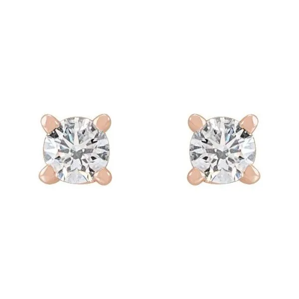 Round 4-Prong Stud Earrings Image 2 Rasmussen Jewelers Spanish Fork, UT