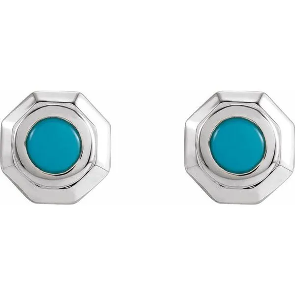 Geometric Cabochon Earrings Image 2 J. Meredith Jewelers Delafield, WI