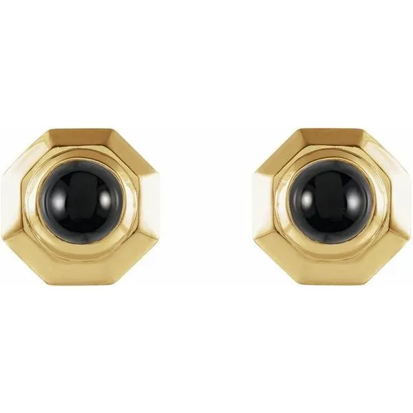 Geometric Cabochon Earrings Image 2 Henry B. Ball Jewelers Canton, OH